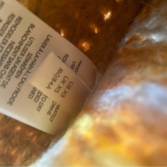 Free People Mustard and Brown Oversized Turtleneck Sweater no tag - Picture 4 of 6